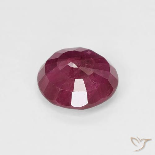 Rubi Vermelho escuro Natural 0.82ct, Redondo, VS-SI