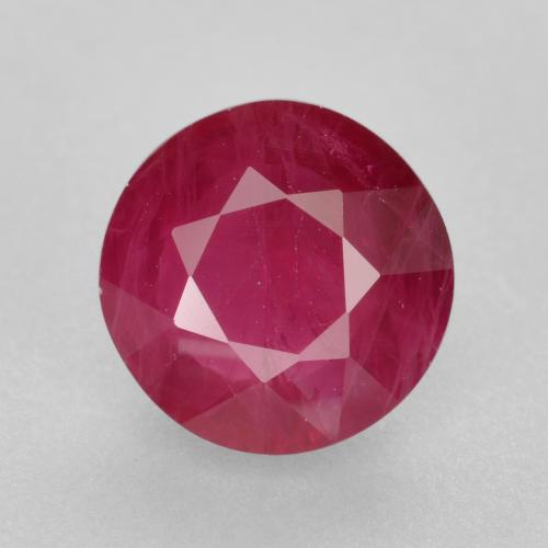 Rubi vermelho médio Natural 1.04ct, Corte Redondo, VS-SI