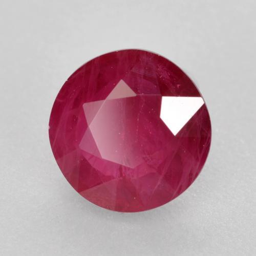 Rubi vermelho médio Natural 1.04ct, Corte Redondo, VS-SI