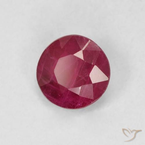 Rubi Carmesim Profundo Natural 0.79ct, Redondo, VS-SI