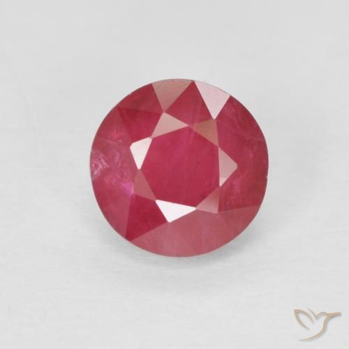 0.92ct Natural Carmesim Profundo Rubi, Redondo, VS-SI