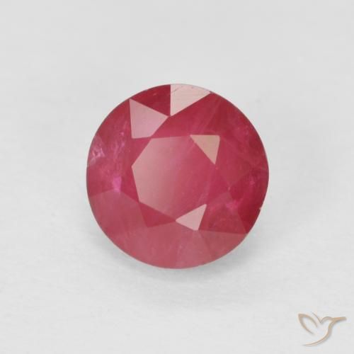 Rubi Carmesim Profundo Natural 0.92ct, Redondo, VS-SI