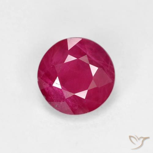 0.79ct Natural rosa avermelhado Rubi, Redondo, VS-SI
