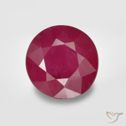0.97ct Natural Vermelho rosado Rubi, Redondo, VS-SI