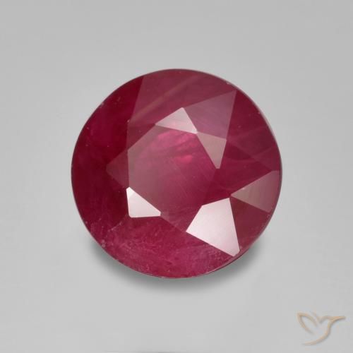 Rubi vermelho médio Natural 0.94ct, Redondo, VS-SI