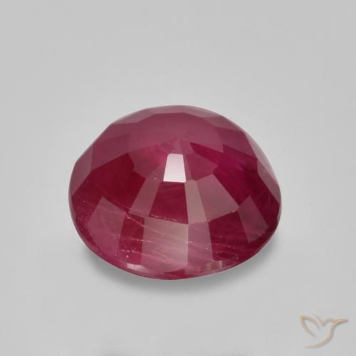 Rubi vermelho médio Natural 0.94ct, Redondo, VS-SI