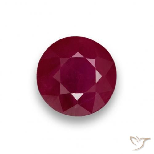 0.98ct Natural vermelho médio Rubi, Redondo, VS-SI