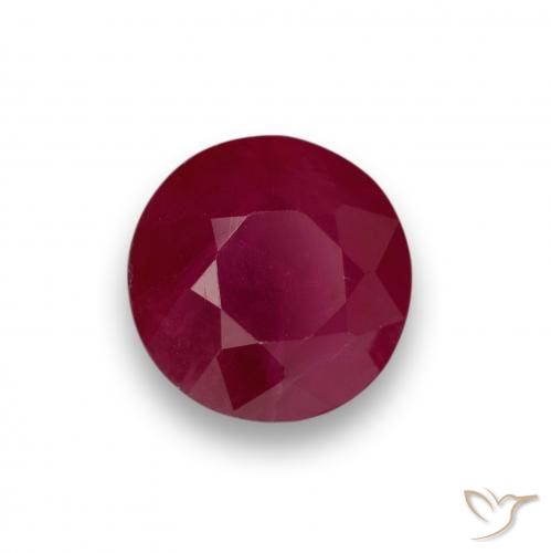 Rubi vermelho médio Natural 0.98ct, Redondo, VS-SI