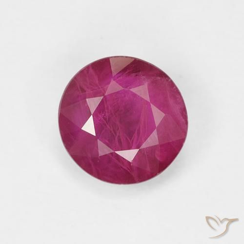0.80ct Natural Vermelho rosado Rubi, Redondo, VS-SI