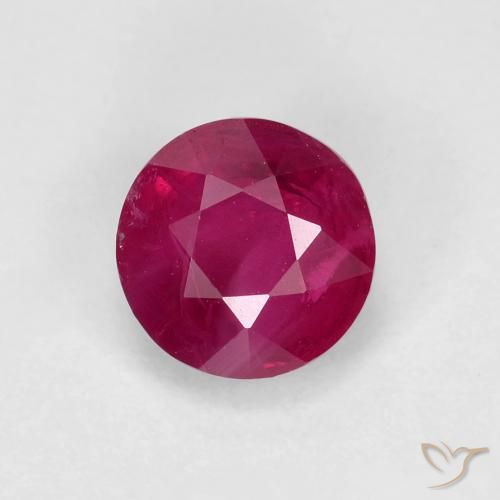 0.94ct Natural vermelho médio Rubi, Redondo, VS-SI