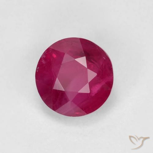 Rubi vermelho médio Natural 0.94ct, Redondo, VS-SI