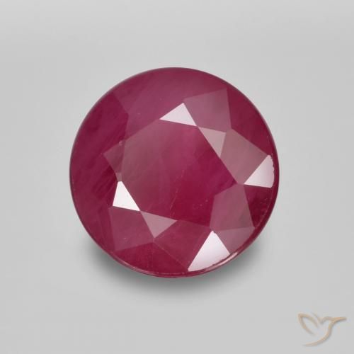 0.88ct Natural vermelho médio Rubi, Redondo, VS-SI