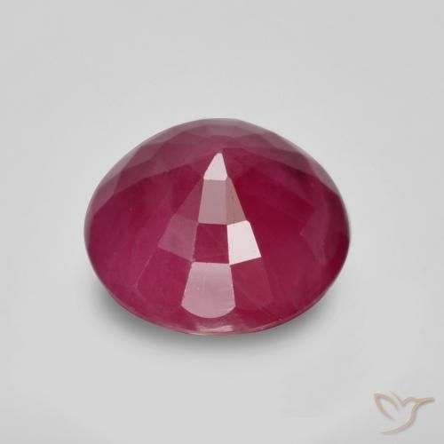 Rubi vermelho médio Natural 0.88ct, Redondo, VS-SI