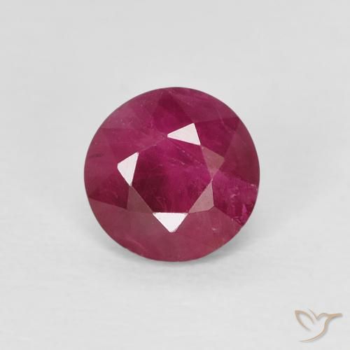 0.83ct Natural Vermelho rosado Rubi, Redondo, VS-SI