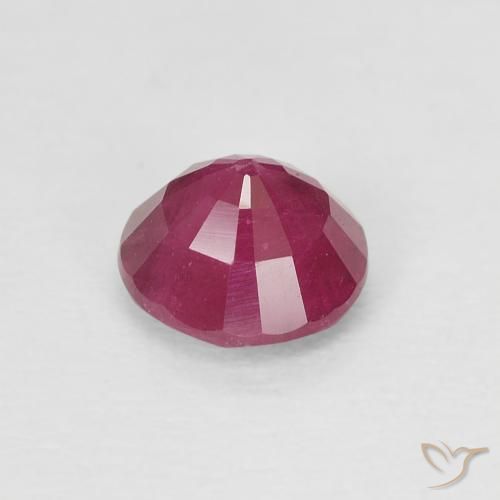 Rubi Vermelho rosado Natural 0.83ct, Redondo, VS-SI