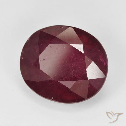 Rubi Vinho vermelho Natural 13.27ct, oval, VS-SI