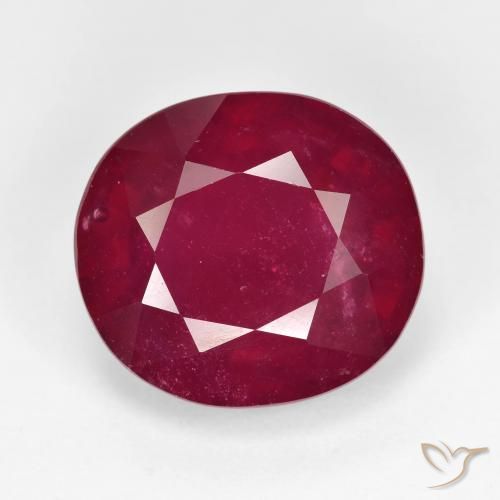 13.44ct Natural Vermelho escuro Rubi, oval, VS-SI