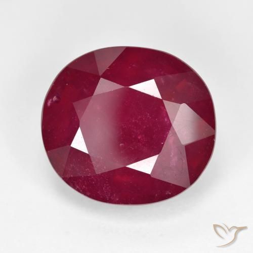 Rubi Vermelho escuro Natural 13.44ct, oval, VS-SI
