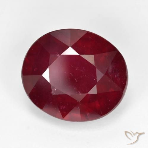 Rubi Vermelho escuro Natural 9.58ct, oval, VS-SI