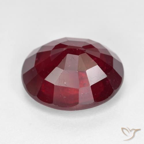 Rubi Vermelho escuro Natural 9.58ct, oval, VS-SI