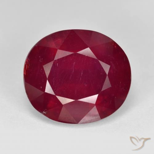 13.50ct Natural Vermelho escuro Rubi, oval, VS-SI