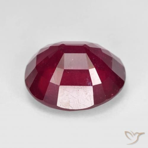 Rubi Vermelho escuro Natural 13.50ct, oval, VS-SI