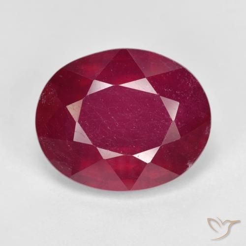 12.82ct Natural Vermelho escuro Rubi, oval, VS-SI