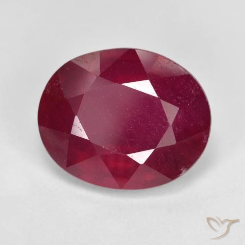 Rubi Vermelho escuro Natural 12.82ct, oval, VS-SI