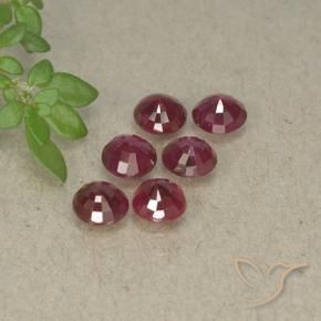Pedras preciosas de Rubi Vinho vermelho natural de 1.50 ct, Redondo, VS-SI