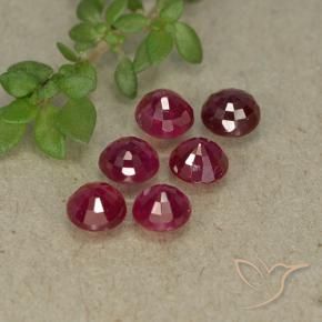Pedras preciosas de Rubi Vermelho escuro natural de 1.50 ct, Redondo, VS-SI