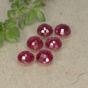 Pedras preciosas de Rubi Vinho vermelho natural de 1.55 ct, Redondo, VS-SI