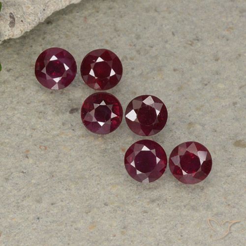 1.85ctw Natural Vermelho escuro Rubi, Redondo, VS-SI