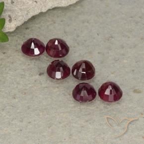 Pedras preciosas de Rubi Vermelho escuro natural de 1.85 ct, Redondo, VS-SI