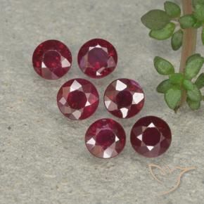 Pedras preciosas de Rubi Vermelho brilhante natural de 1.50 ct, Redondo, VS-SI