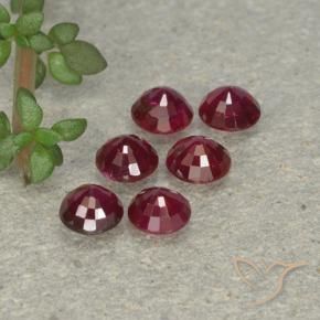 Pedras preciosas de Rubi Vermelho brilhante natural de 1.50 ct, Redondo, VS-SI