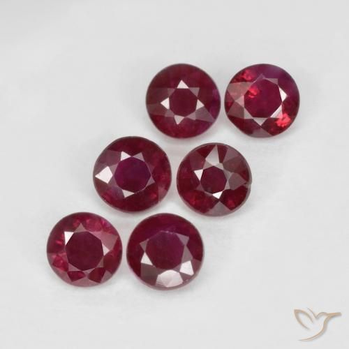 1.33ctw Natural vermelho médio Rubi, Redondo, VS-SI