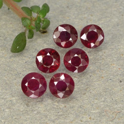1.52ctw Natural vermelho médio Rubi, Redondo, VS-SI
