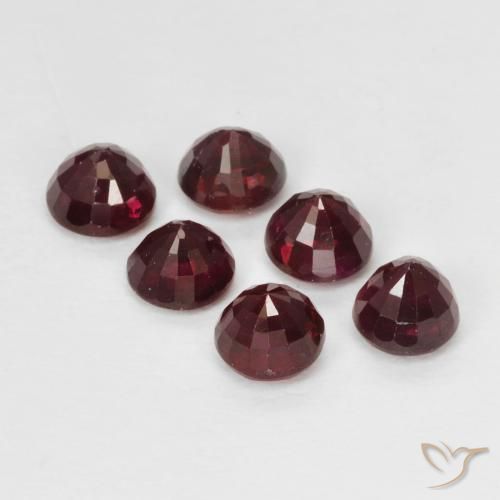 Pedras preciosas de Rubi Vinho vermelho natural de 1.79 ct, Redondo, VS-SI