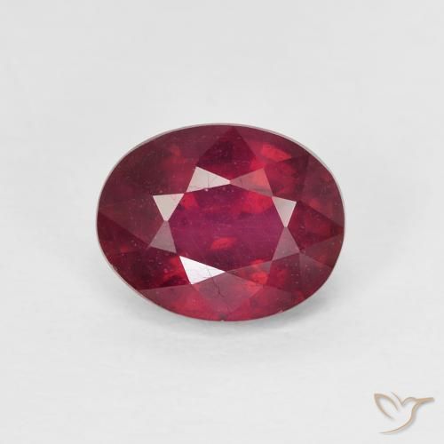 1.90ct Natural Rosa Avermelhado Profundo Rubi, oval, VS-SI