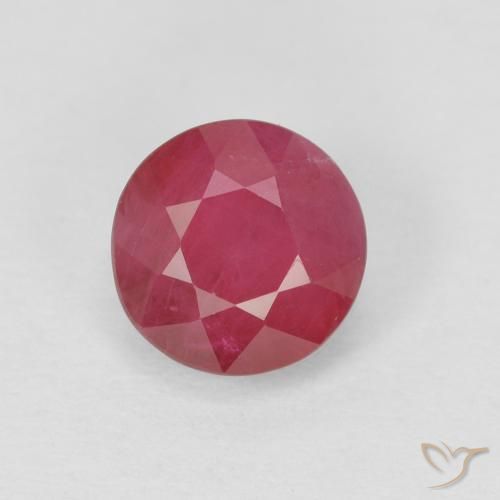 1.09ct Natural rosa avermelhado Rubi, Redondo, VS-SI