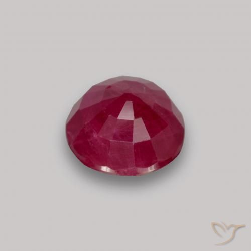 Rubi Vermelho escuro Natural 0.94ct, Redondo, VS-SI