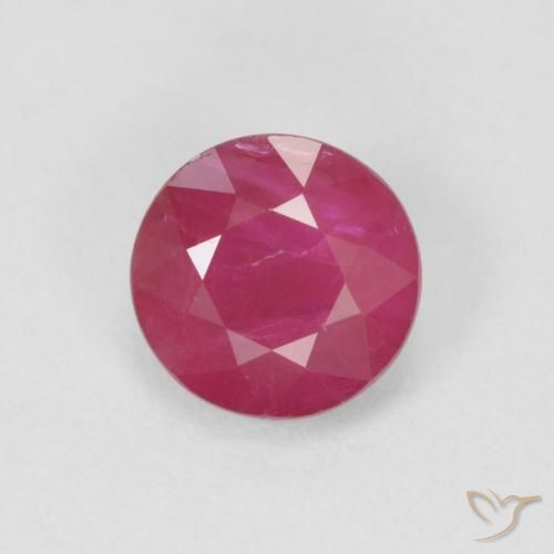 0.84ct Natural Vermelho rosado Rubi, Redondo, VS-SI