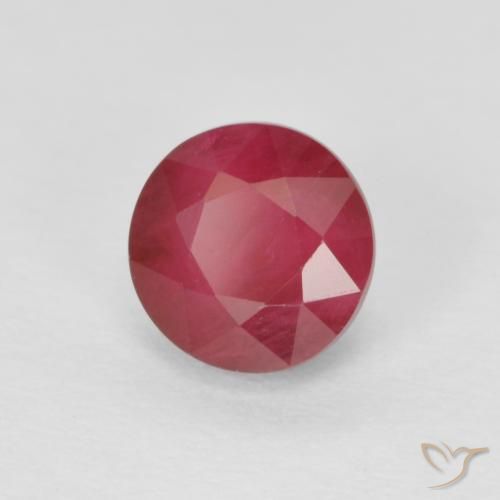 Rubi Carmesim Profundo Natural 0.96ct, Redondo, VS-SI