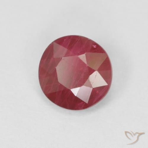 Rubi vermelho médio Natural 0.87ct, Redondo, VS-SI