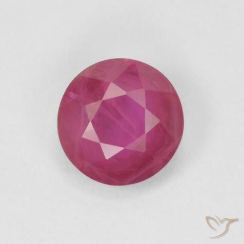 0.82ct Natural rosa avermelhado Rubi, Redondo, VS-SI