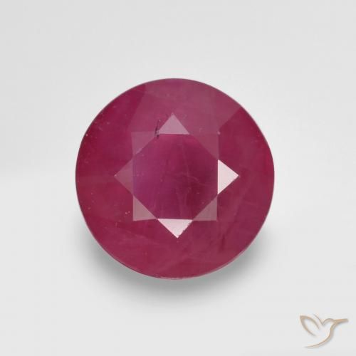 1.12ct Natural vermelho médio Rubi, Redondo, VS-SI