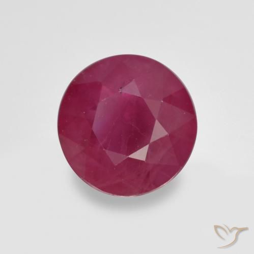 Rubi vermelho médio Natural 1.12ct, Redondo, VS-SI