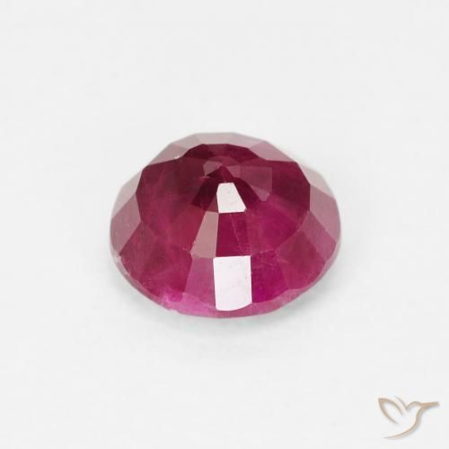 Rubi Vermelho rosado Natural 0.80ct, Redondo, VS-SI