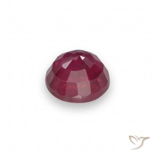 Rubi Vermelho escuro Natural 0.97ct, Redondo, VS-SI