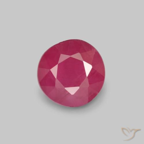 0.77ct Natural Vermelho rosado Rubi, Redondo, VS-SI
